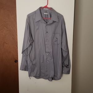 Sateen button up dress shirt
